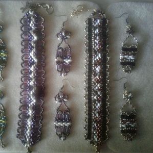 Superduos tilia bead set